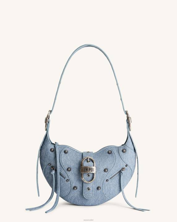 Blue JW PEI Tessa Denim Embossed Crossbody bag VV8B53