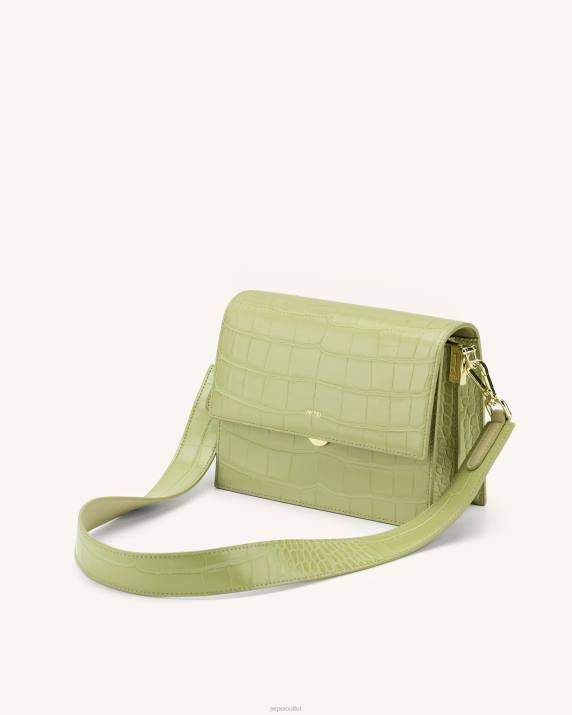 Sage Green Croc JW PEI Mini Flap Crossbody VV8B22