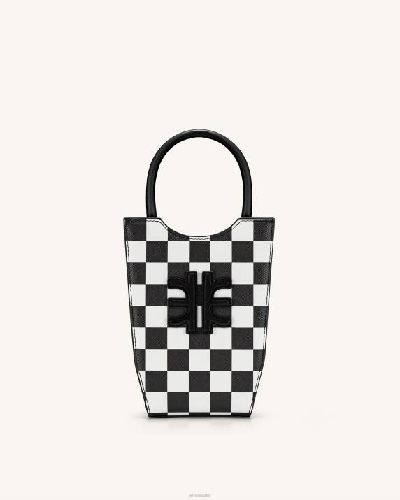 Black & White JW PEI FEI Checkerboard Phone Bag VV8B209