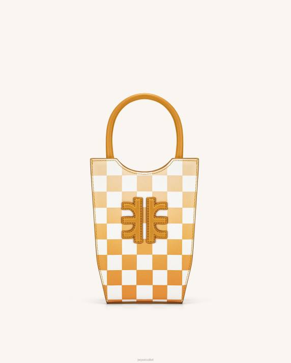 Orange JW PEI FEI Gradient Checkerboard Phone Bag VV8B226