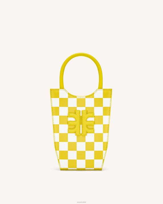 Yellow & White JW PEI FEI Checkerboard Phone Bag VV8B225