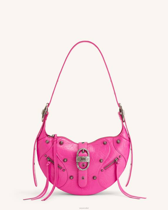 Bright Pink JW PEI Tessa Crushed Shoulder Bag VV8B157