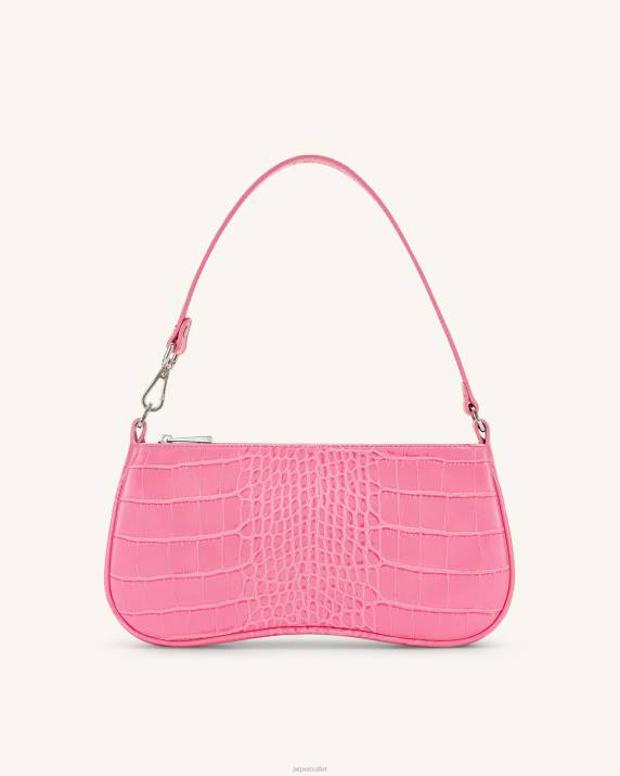 Hot Pink Croc JW PEI Eva Shoulder Bag VV8B131