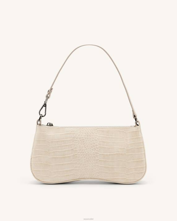 Ivory Croc JW PEI Eva Shoulder Handbag VV8B60