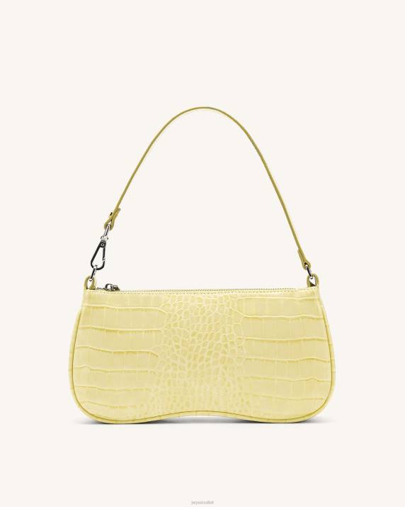 Light Yellow Croc JW PEI Eva Shoulder Handbag VV8B103