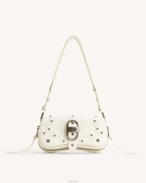 White JW PEI Joy Crushed Shoulder Bag VV8B160