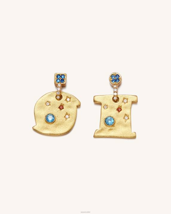 18ct Gold Plated & Multicolor Zircon