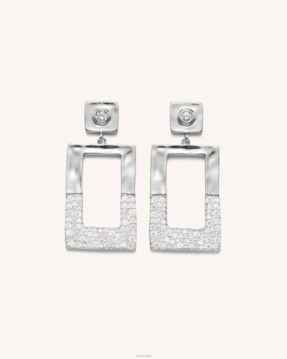 18ct White Gold Plated & White Zircon