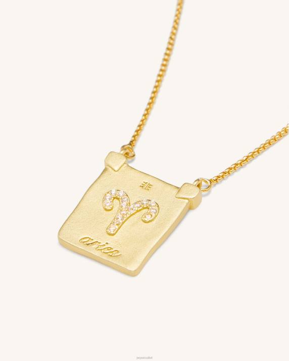 18ct Gold Plated JW PEI Zodiac Pendant Necklace VV8B402